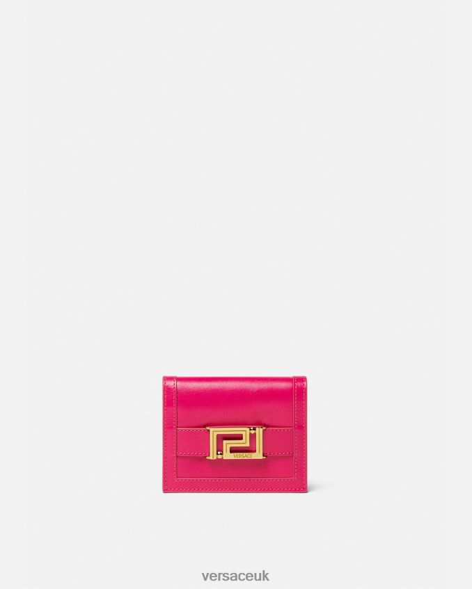 Women Versace Greca Goddess Bifold Wallet 6D2D06560 Pink Accessories
