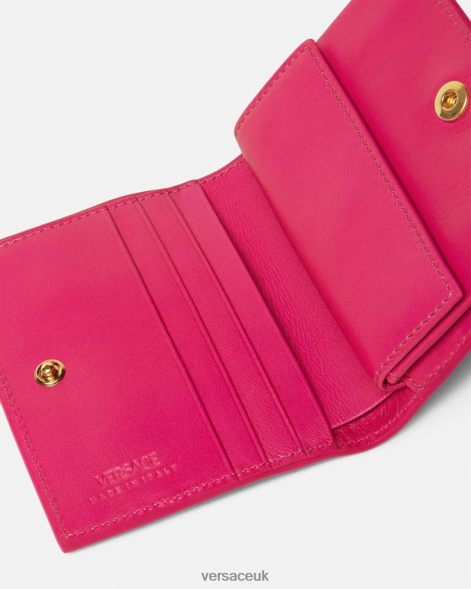 Women Versace Greca Goddess Bifold Wallet 6D2D06560 Pink Accessories