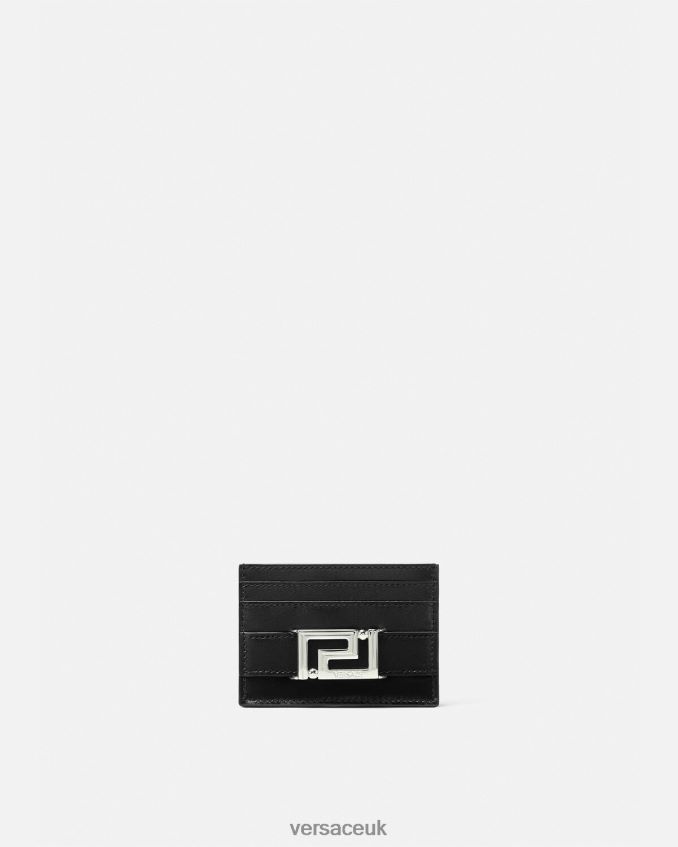 Women Versace Greca Goddess Card Holder 6D2D06556 Black Accessories