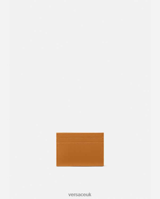 Women Versace Greca Goddess Card Holder 6D2D06558 Caramel Accessories