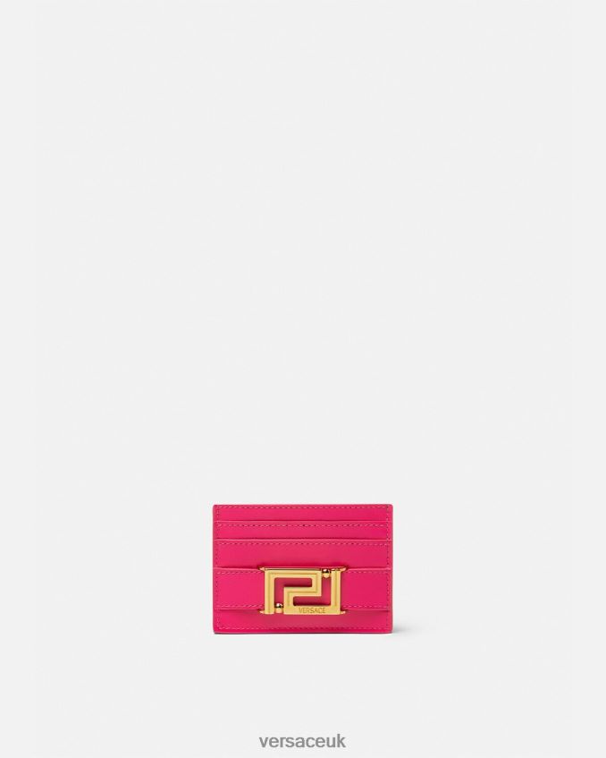 Women Versace Greca Goddess Card Holder 6D2D06561 Pink Accessories