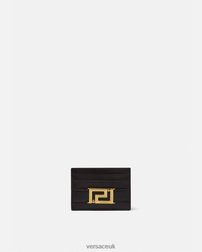 Women Versace Greca Goddess Card Holder 6D2D06562 Black Accessories
