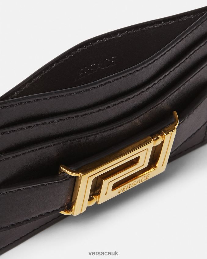 Women Versace Greca Goddess Card Holder 6D2D06562 Black Accessories