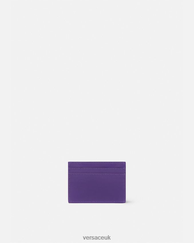 Women Versace Greca Goddess Card Holder 6D2D06579 Violet Accessories