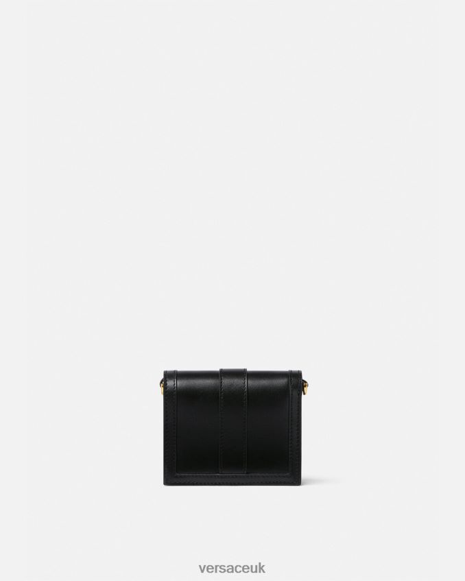 Women Versace Greca Goddess Chain Wallet 6D2D06563 Black Accessories