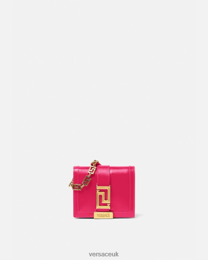 Women Versace Greca Goddess Chain Wallet 6D2D06564 Pink Accessories