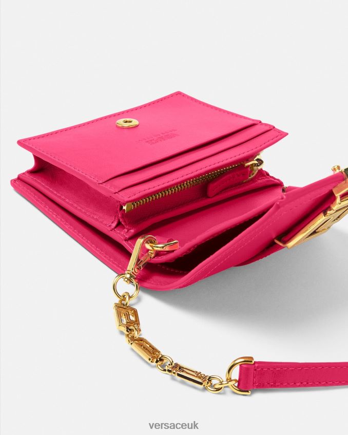 Women Versace Greca Goddess Chain Wallet 6D2D06564 Pink Accessories