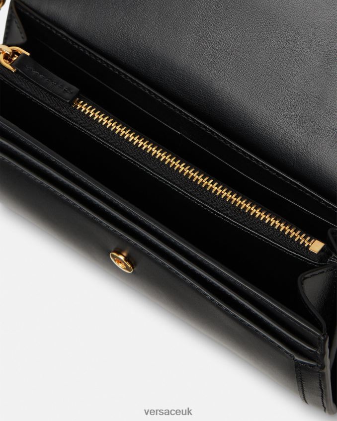 Women Versace Greca Goddess Wallet 6D2D06565 Black Accessories
