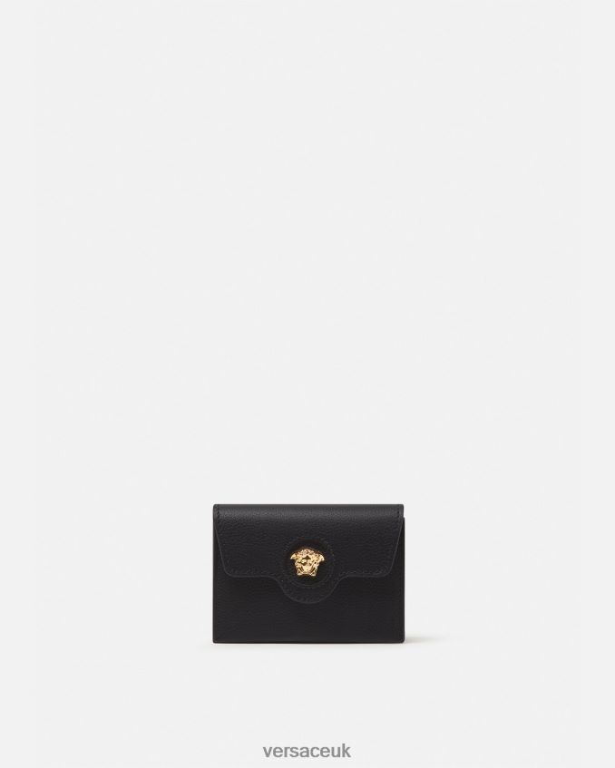 Women Versace La Medusa Card Holder 6D2D06572 Black Accessories