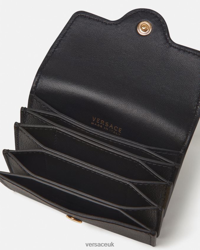 Women Versace La Medusa Card Holder 6D2D06572 Black Accessories