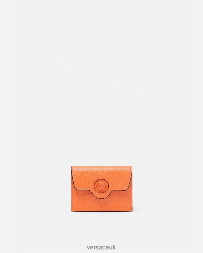 Women Versace La Medusa Card Holder 6D2D06581 Orange Accessories