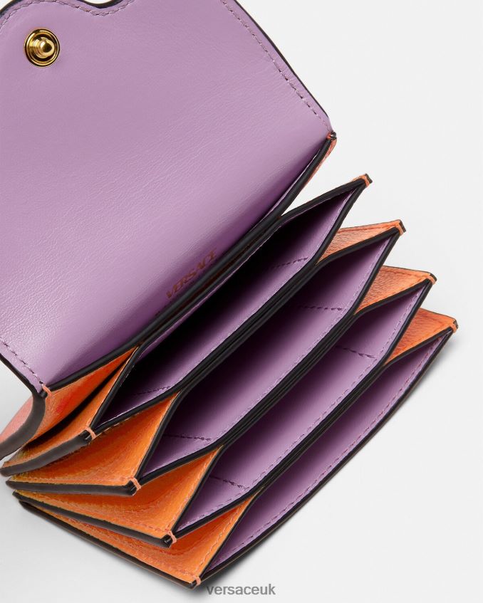 Women Versace La Medusa Card Holder 6D2D06581 Orange Accessories