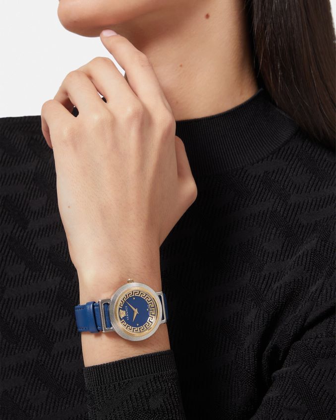 Women Versace Greca Chic Watch 6D2D06961 Blue Accessories