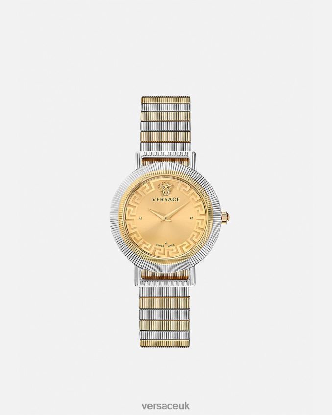 Women Versace Greca Chic Watch 6D2D06971 Gold & Silver Accessories