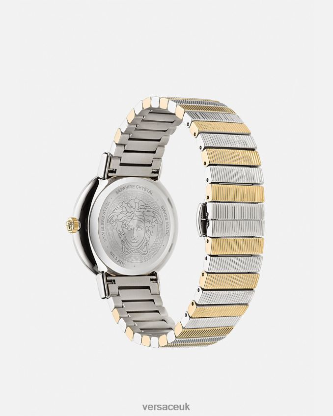 Women Versace Greca Chic Watch 6D2D06971 Gold & Silver Accessories