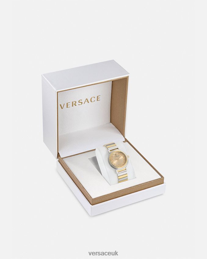 Women Versace Greca Chic Watch 6D2D06971 Gold & Silver Accessories