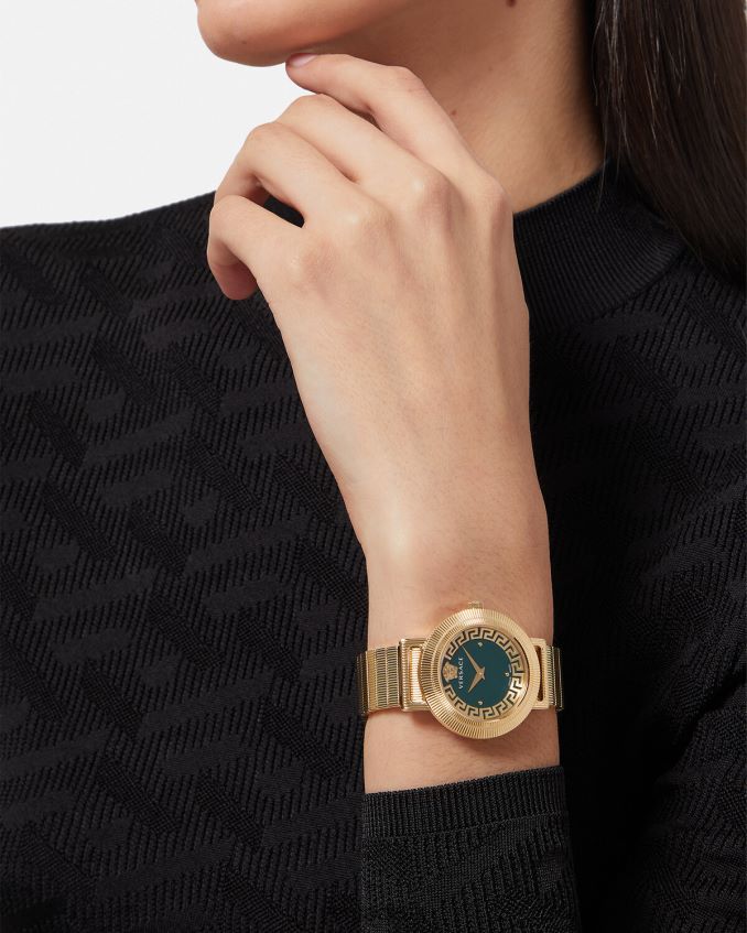 Women Versace Greca Chic Watch 6D2D06972 Gold Accessories