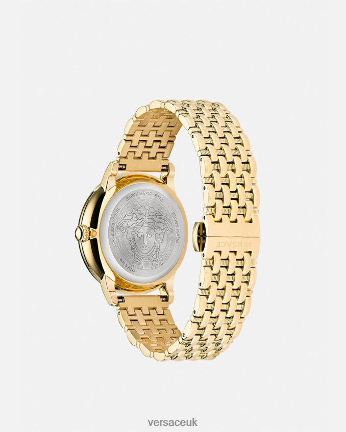 Women Versace La Medusa Diamond Watch 6D2D06962 Black & Gold Accessories