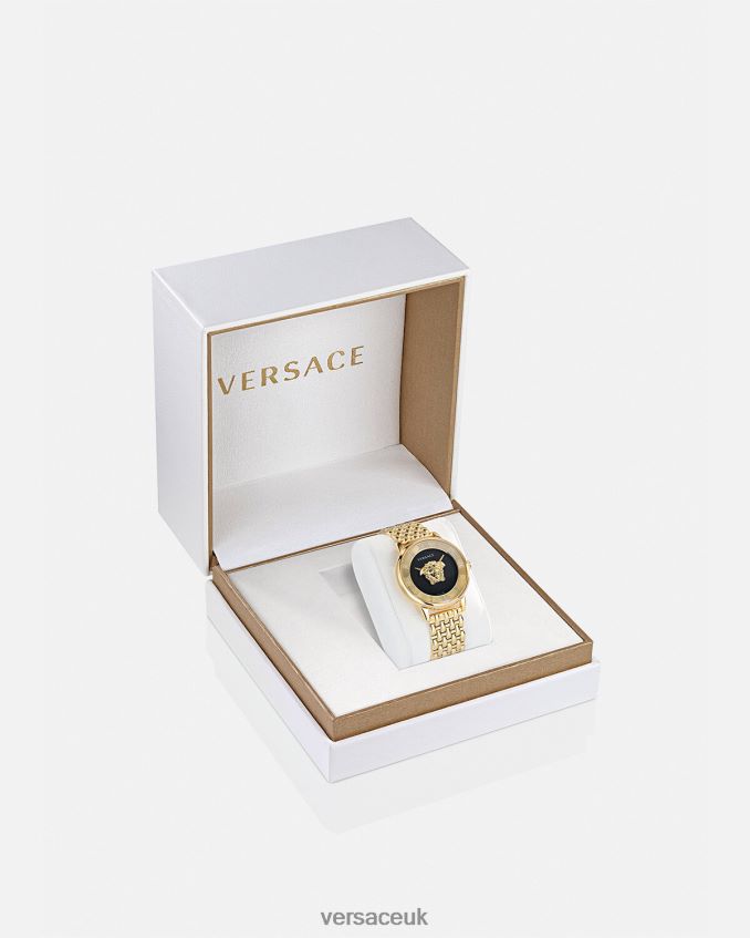 Women Versace La Medusa Diamond Watch 6D2D06962 Black & Gold Accessories