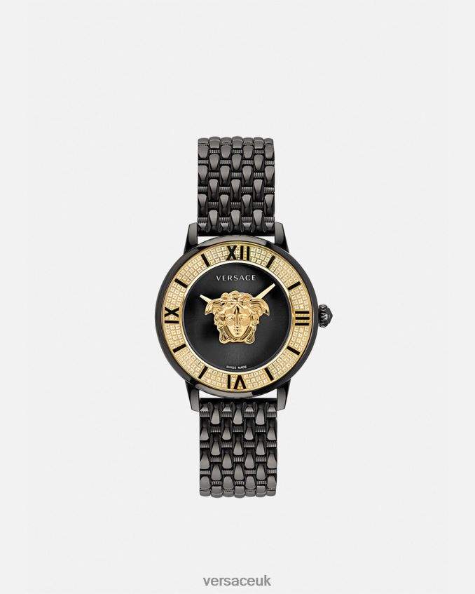 Women Versace La Medusa Diamond Watch 6D2D06973 Black Accessories