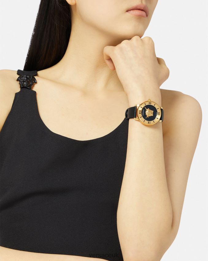 Women Versace La Medusa Watch 6D2D06986 Black Accessories