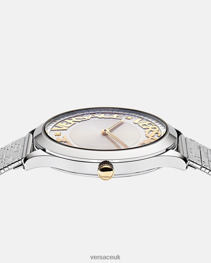 Women Versace Logo Halo Watch 6D2D06969 Pnul Accessories