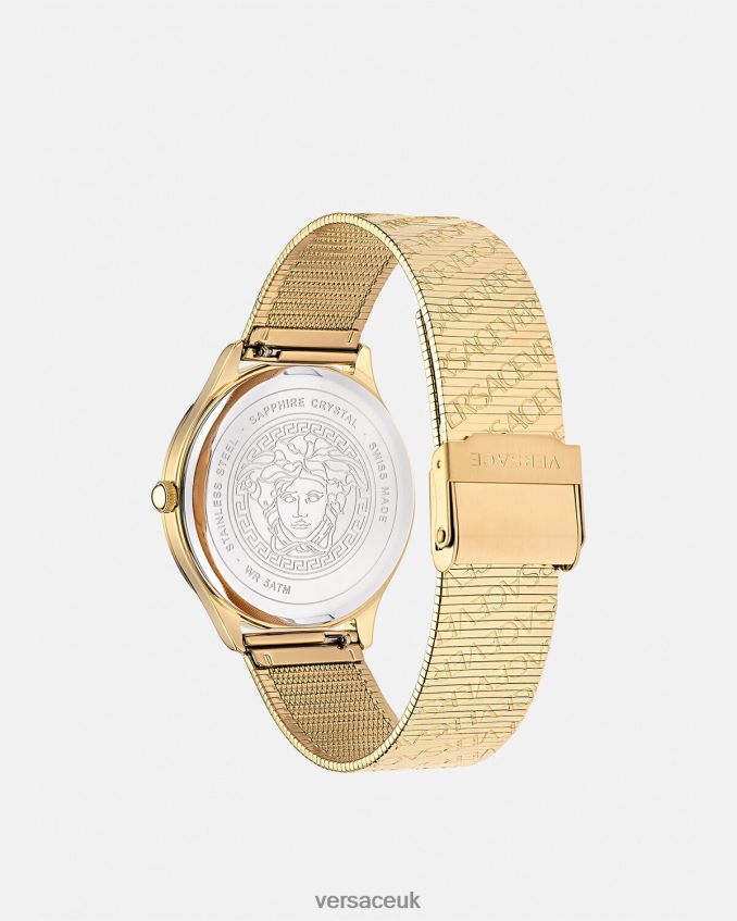 Women Versace Logo Halo Watch 6D2D06970 Gold Accessories