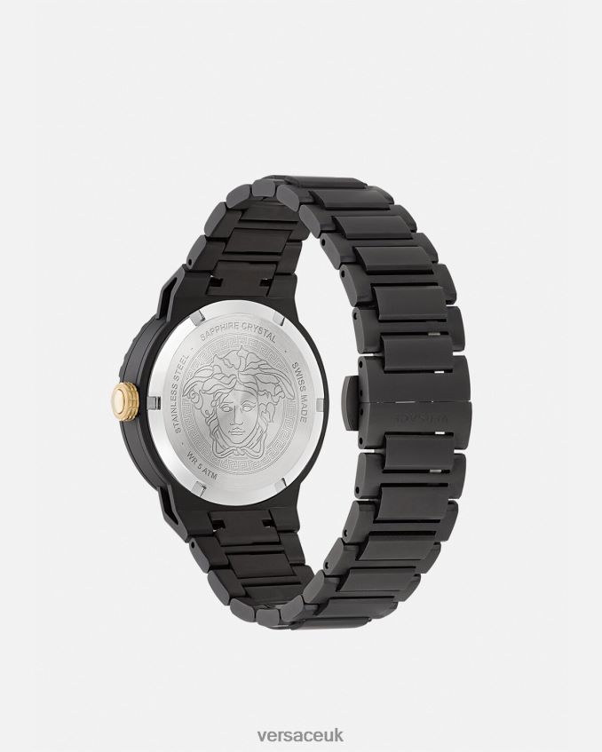 Women Versace Medusa Infinite Watch 6D2D06994 Black Accessories