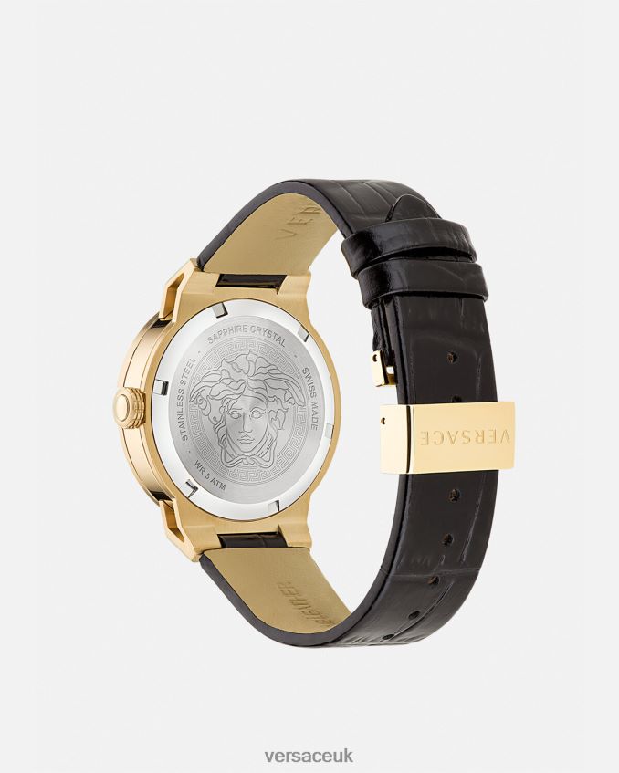 Women Versace Medusa Infinite Watch 6D2D06995 Black & Gold Accessories