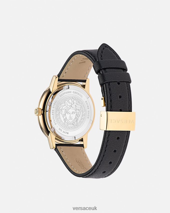 Women Versace V-Tribute Watch 6D2D06966 Black Accessories