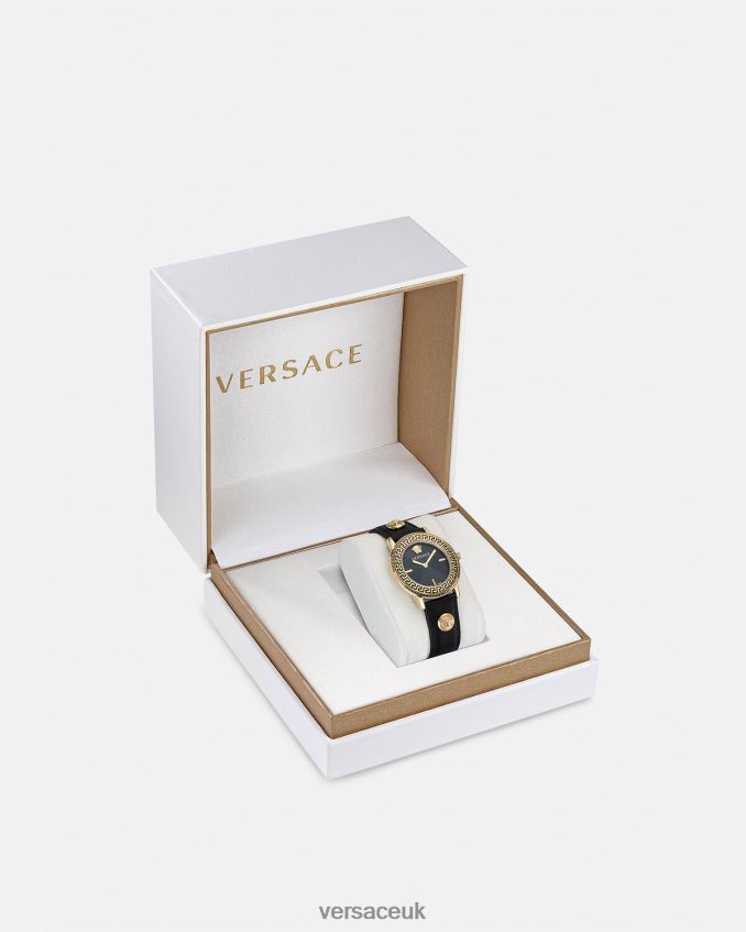 Women Versace V-Tribute Watch 6D2D06966 Black Accessories
