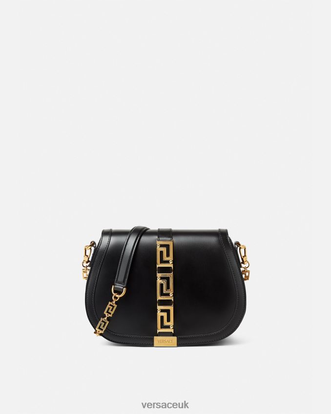 Women Versace Greca Goddess Large Shoulder Bag 6D2D06254 Black Bags