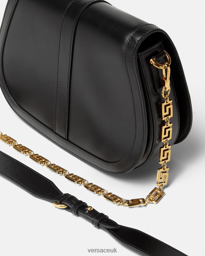 Women Versace Greca Goddess Large Shoulder Bag 6D2D06254 Black Bags