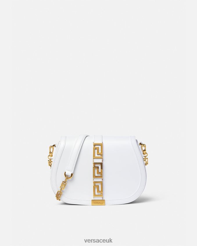 Women Versace Greca Goddess Large Shoulder Bag 6D2D06255 White Bags