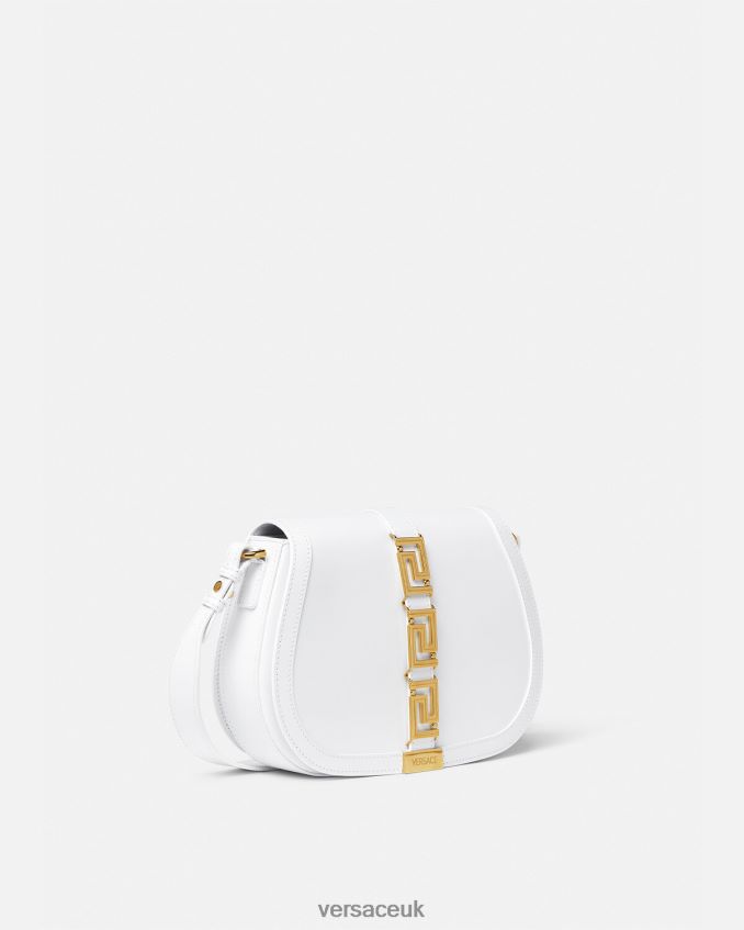 Women Versace Greca Goddess Large Shoulder Bag 6D2D06255 White Bags
