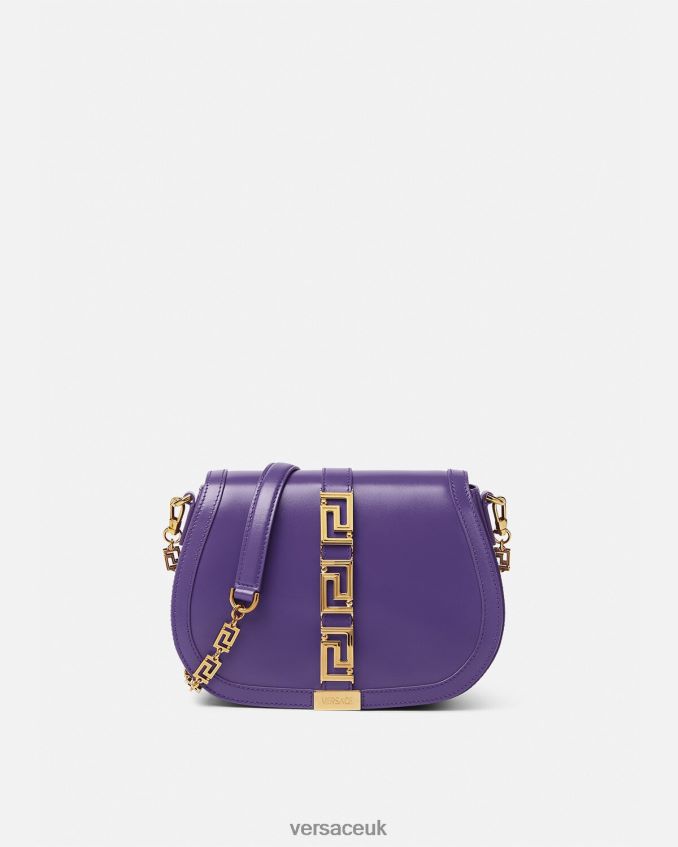 Women Versace Greca Goddess Large Shoulder Bag 6D2D06271 Violet Bags
