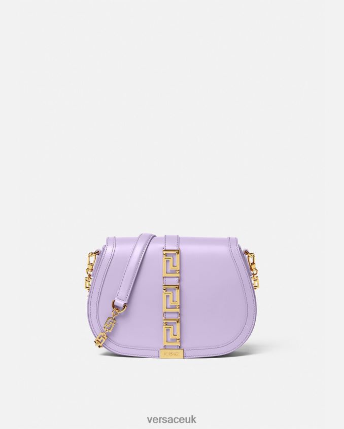 Women Versace Greca Goddess Large Shoulder Bag 6D2D06272 Lilac Bags