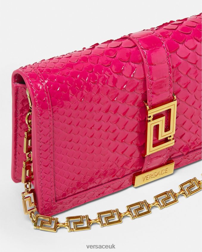 Women Versace Greca Goddess Python Mini Bag 6D2D06258 Pink Bags