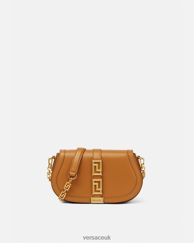 Women Versace Greca Goddess Shoulder Bag 6D2D06249 Caramel Bags