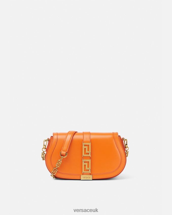 Women Versace Greca Goddess Shoulder Bag 6D2D06250 Orange Bags