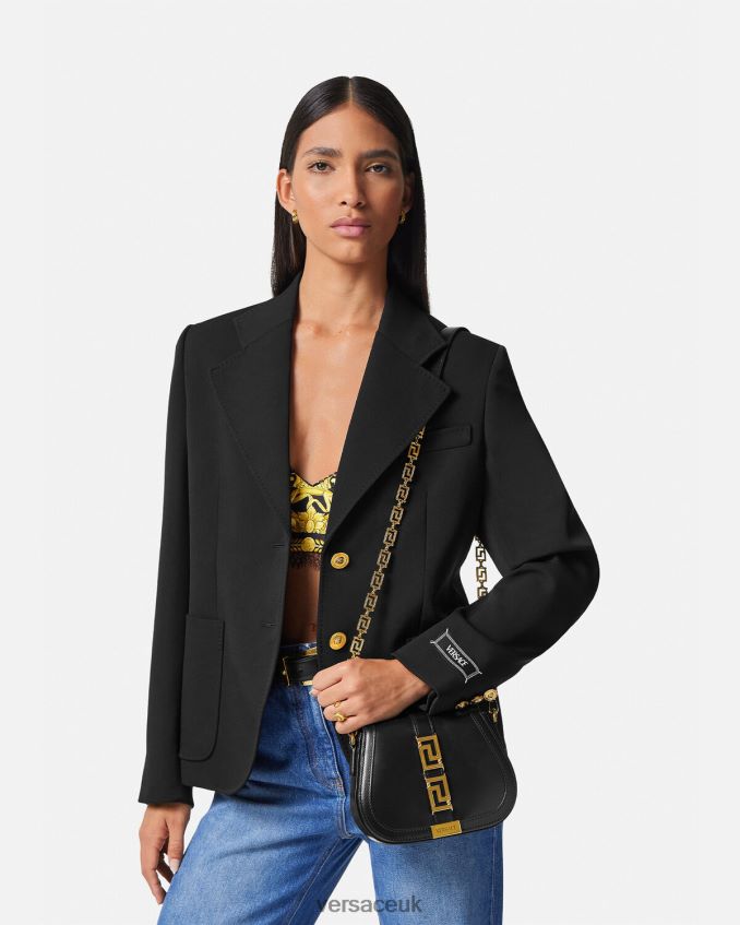 Women Versace Greca Goddess Small Shoulder Bag 6D2D06260 Black Bags