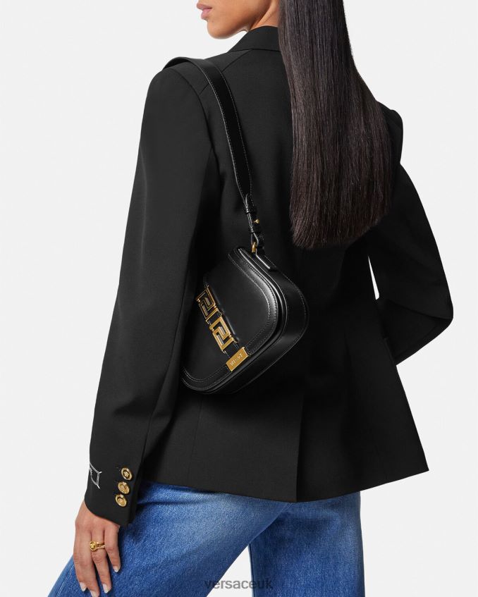 Women Versace Greca Goddess Small Shoulder Bag 6D2D06260 Black Bags