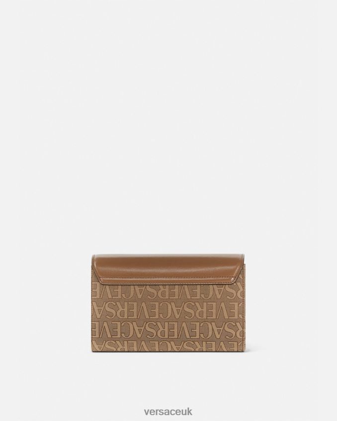 Women Versace Allover La Medusa Crossbody Bag 6D2D06327 Brown Bags