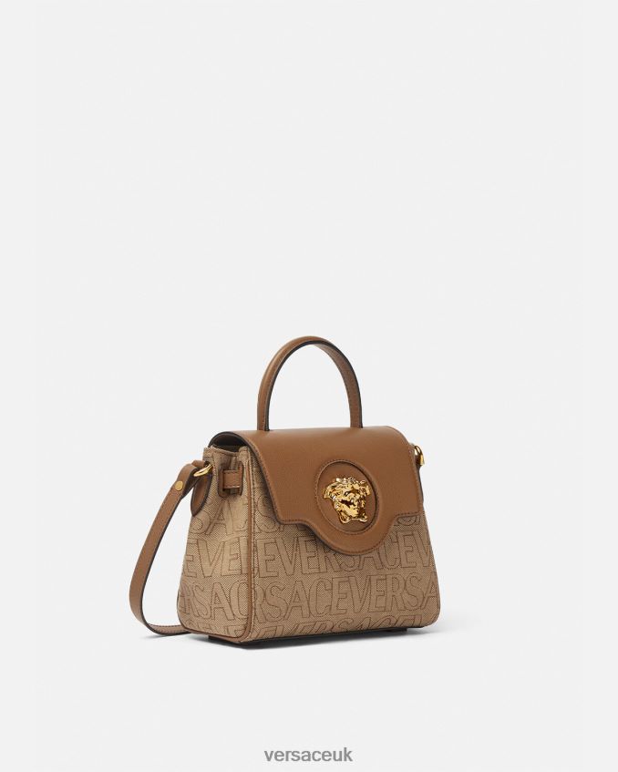 Women Versace Allover La Medusa Small Handbag 6D2D06325 Brown Bags