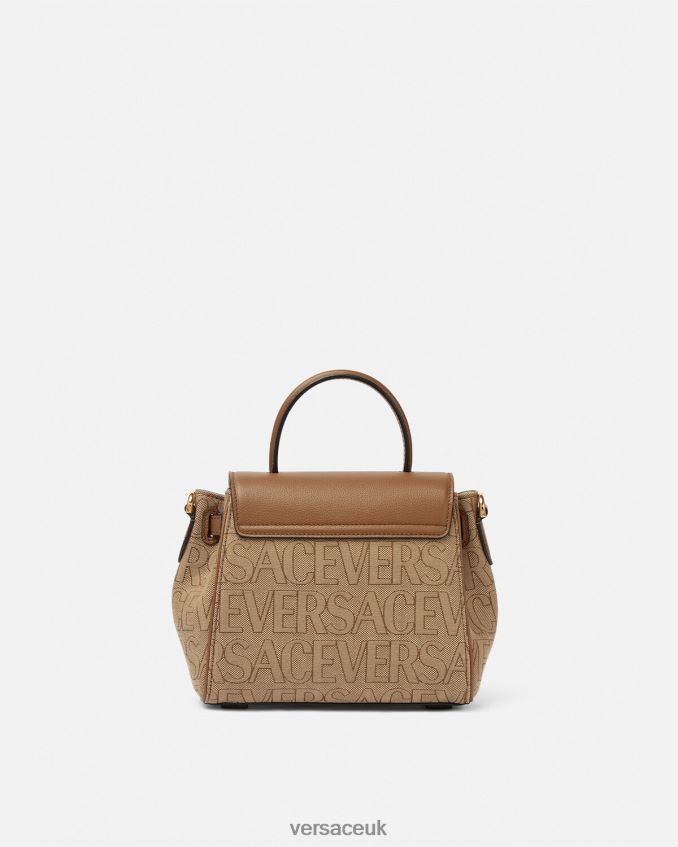 Women Versace Allover La Medusa Small Handbag 6D2D06325 Brown Bags