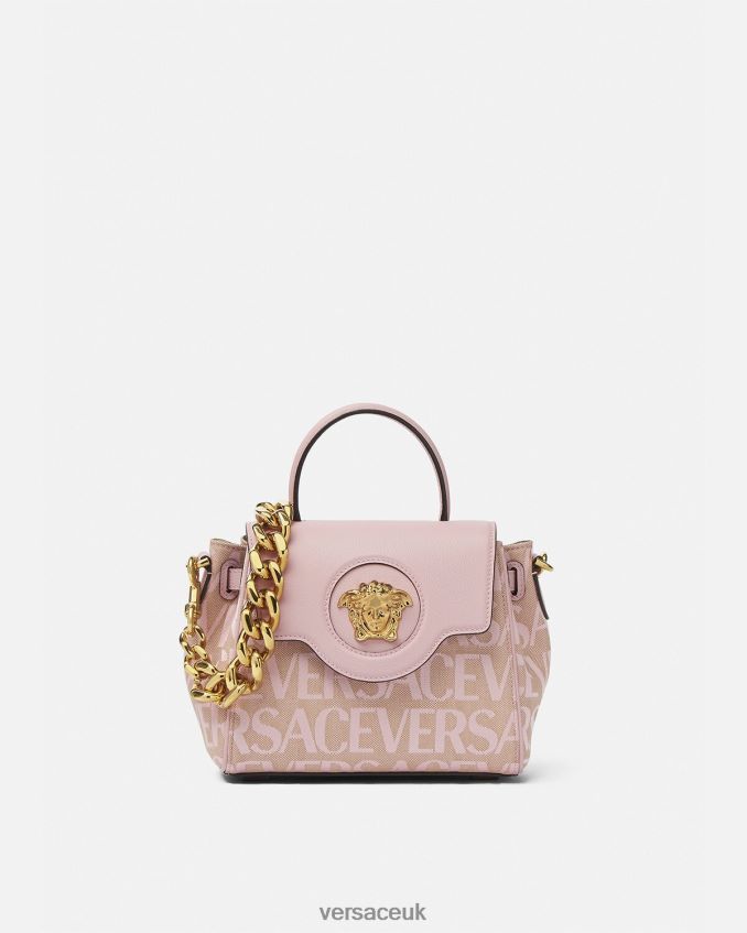 Women Versace Allover La Medusa Small Handbag 6D2D06326 Pink & Print Bags
