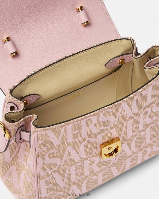 Women Versace Allover La Medusa Small Handbag 6D2D06326 Pink & Print Bags