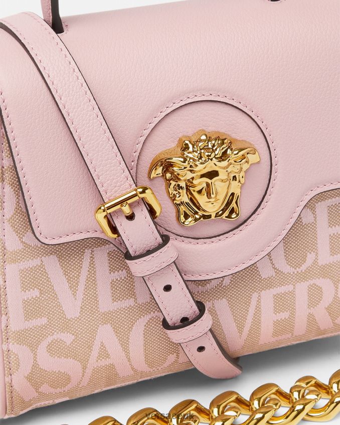 Women Versace Allover La Medusa Small Handbag 6D2D06326 Pink & Print Bags