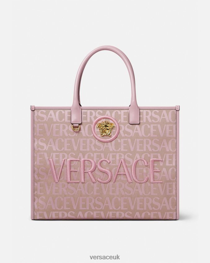 Women Versace Allover Large Tote Bag 6D2D06320 Pink & Print Bags