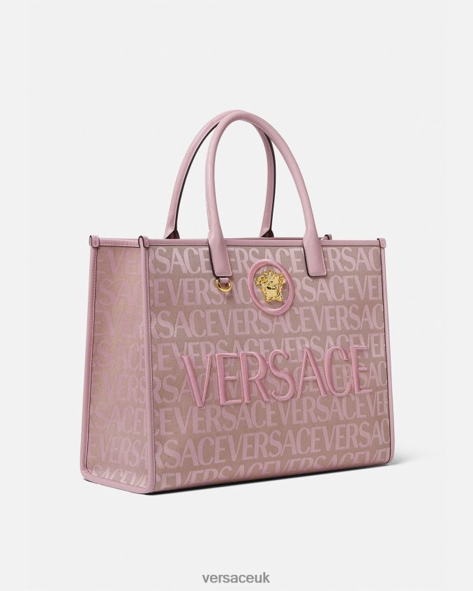 Women Versace Allover Large Tote Bag 6D2D06320 Pink & Print Bags